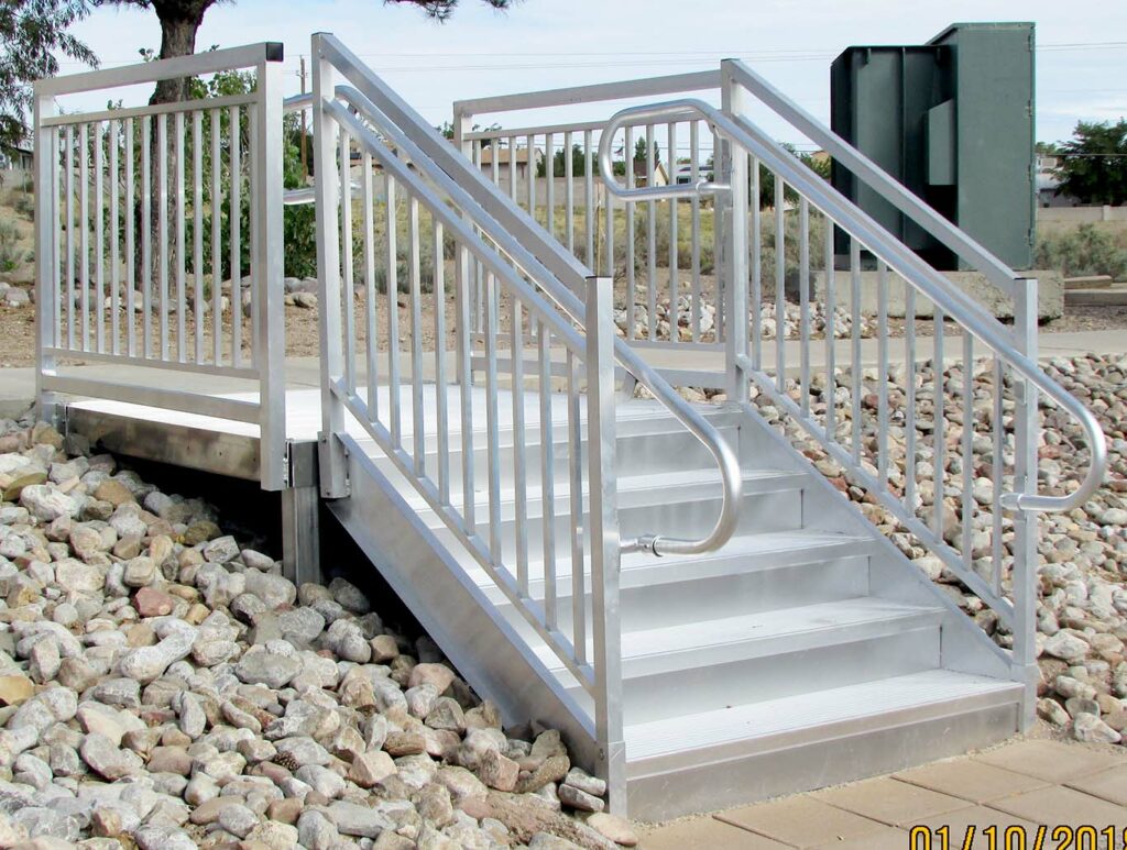 Church Hillside Berm Steps Installation