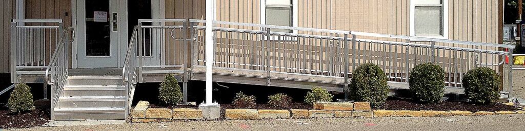 Stairs and Wheelchair Ramp For a School in Loveland