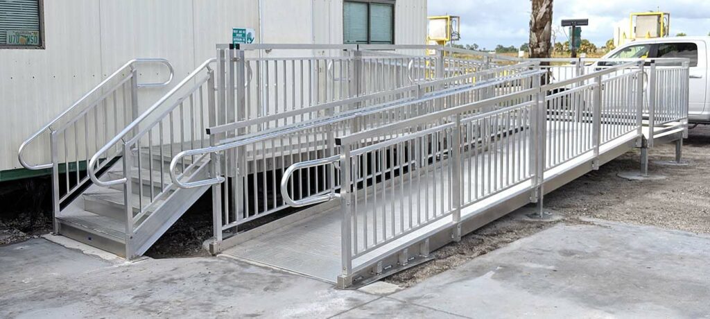 Modular Stairs and Wheelchair Ramp by Stewart Materials