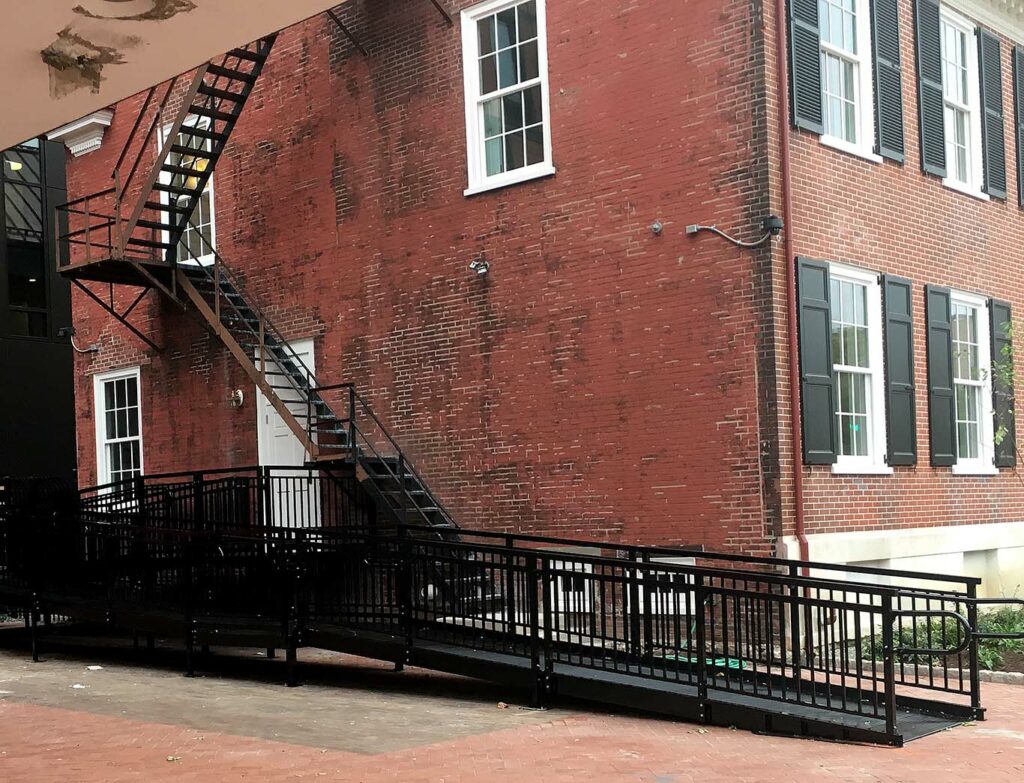 Stair Tower and Wheelchair Ramp Installation For Rutgers University