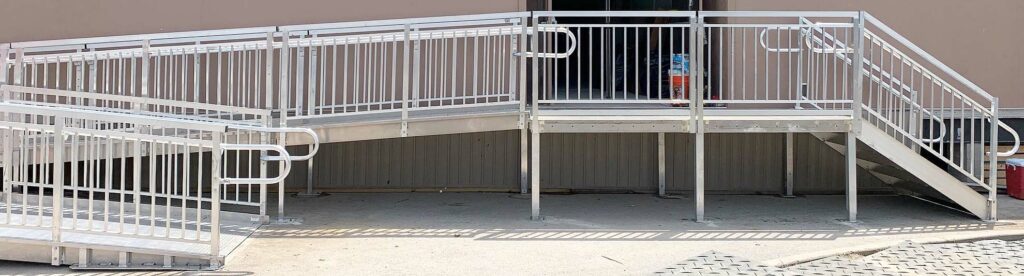 Wheelchair Ramp and Stairs For a School in Mariemont