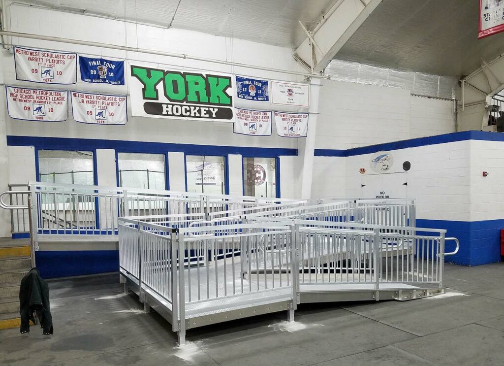 ADA Switchback Ramp Installed at Addison Ice Arena, IL