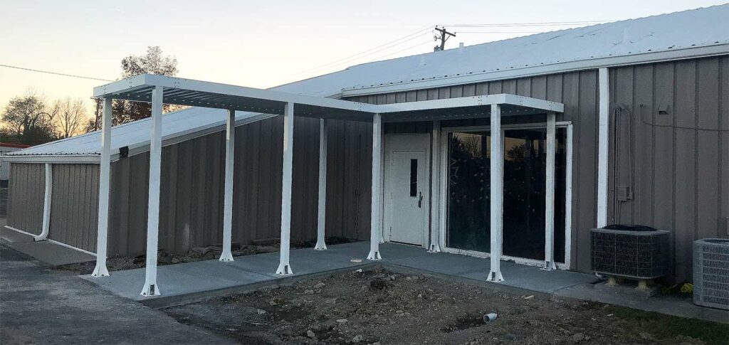 Doorway Canopy Shelter Installation in Carrollton, Kentucky