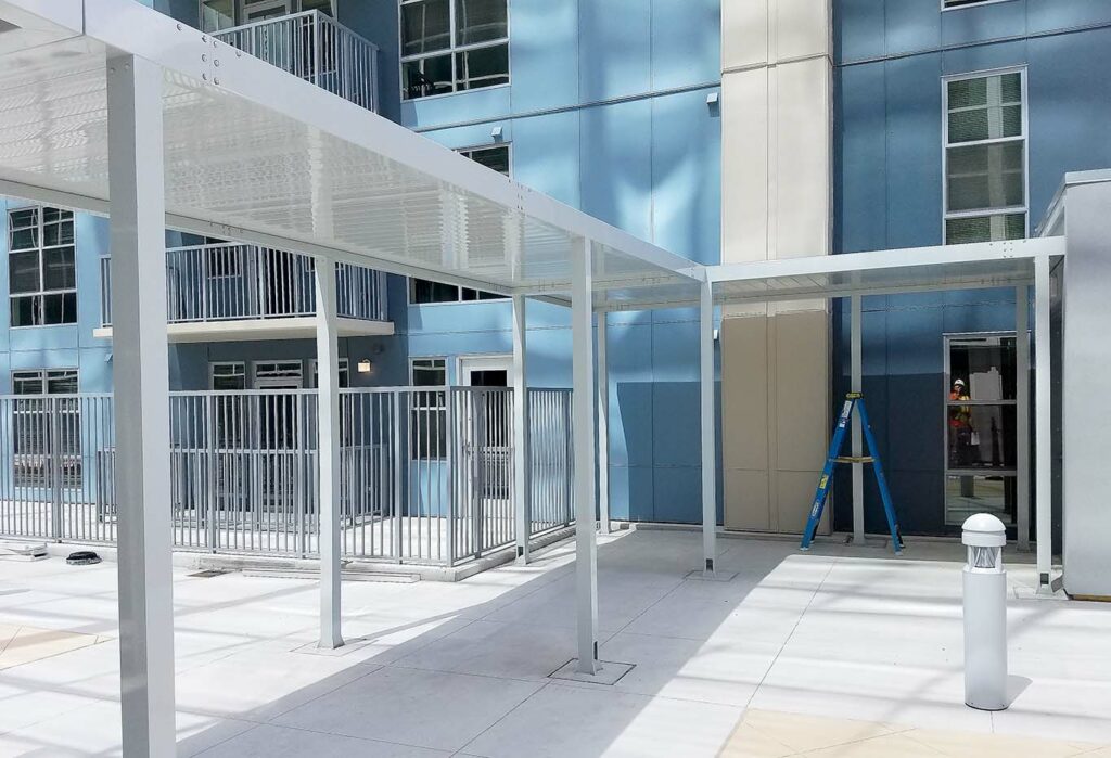 APEX Walkway Canopy Installed for General Electric in Ohio