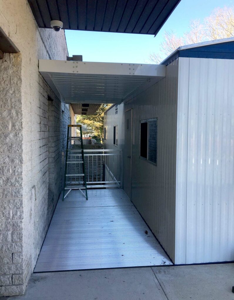 APEX Awning and Platform Run Install for Justice Court Mobile Office