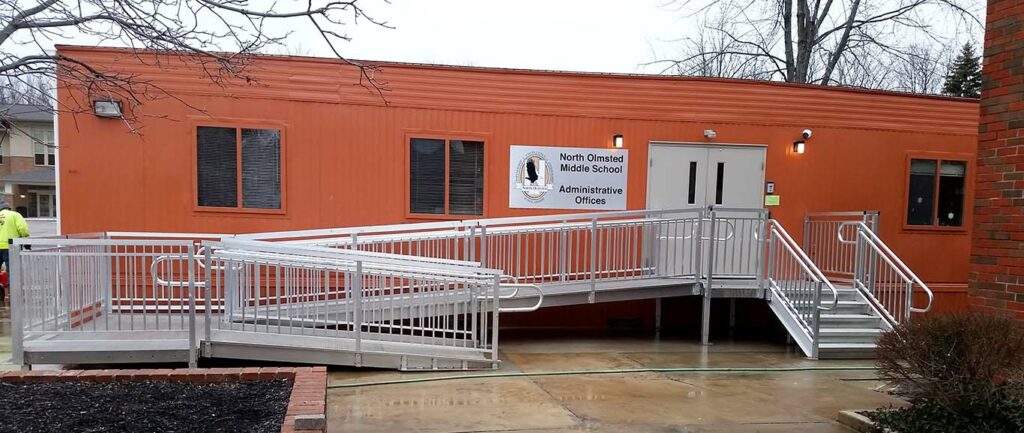ADA/IBC Ramp and Step System Installed for North Olmstead School in Ohio