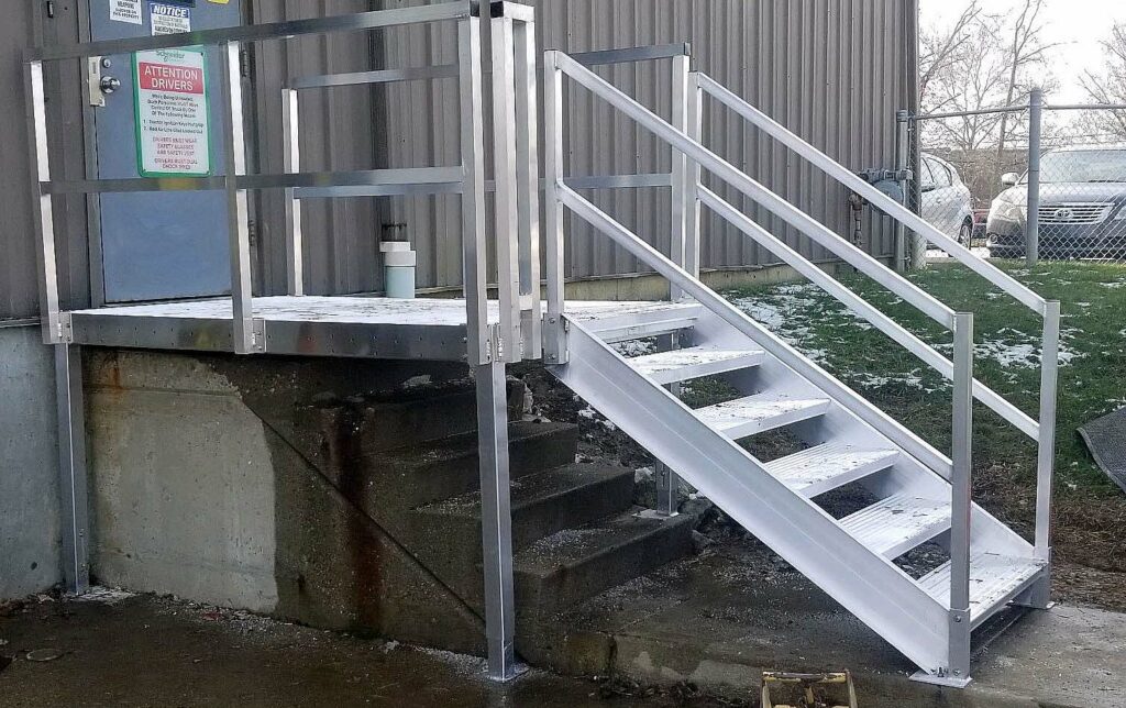 OSHA Stair & Platform Installed for Warehouse Schneider Electric