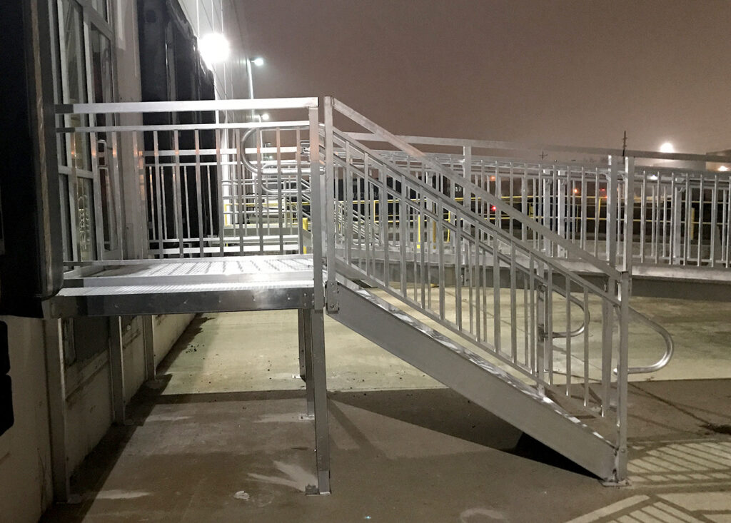 Warehouse Access Ramp and Stairs Installation