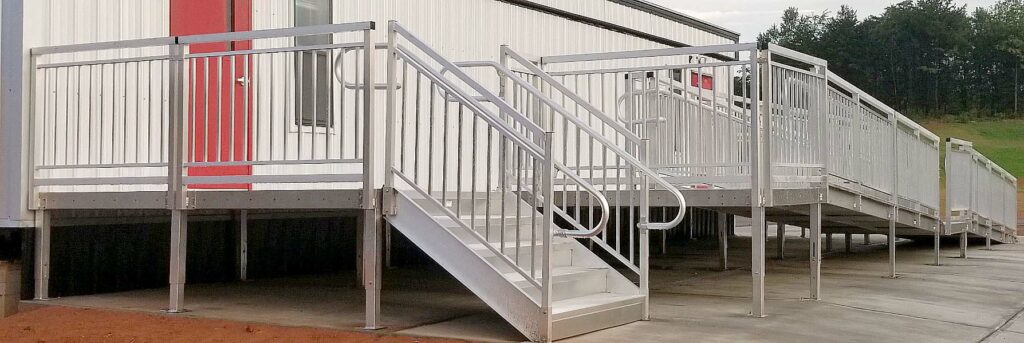 APEX Wheelchair Ramp for Modular School Building NC