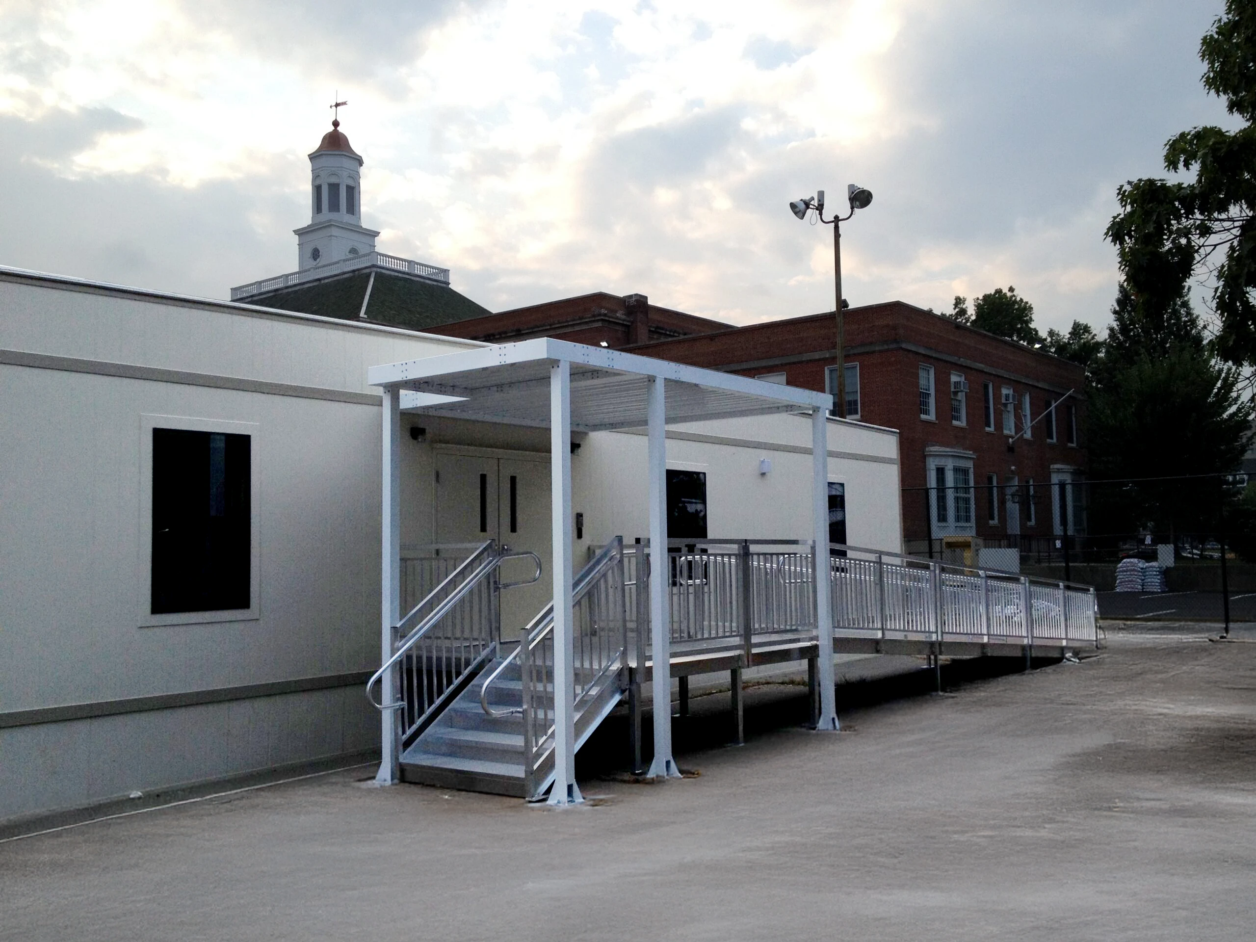 Stairs, Canopy and Ramp for Apple Tree School