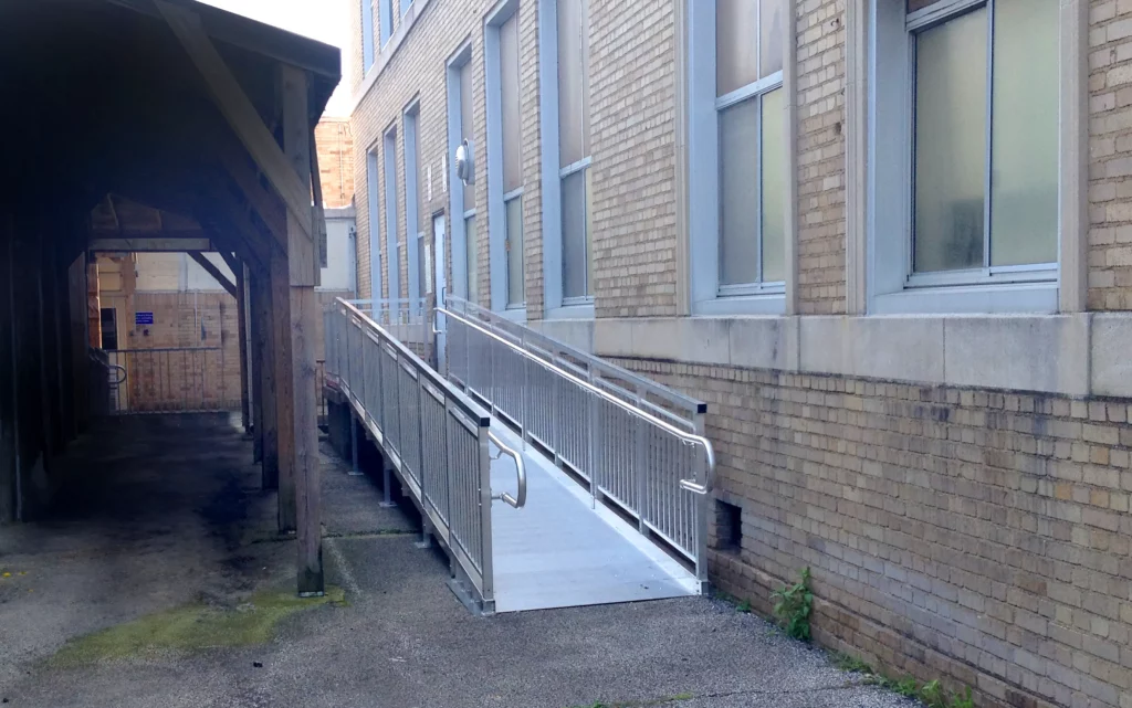 Taft Elementary school wheelchair ramp installation