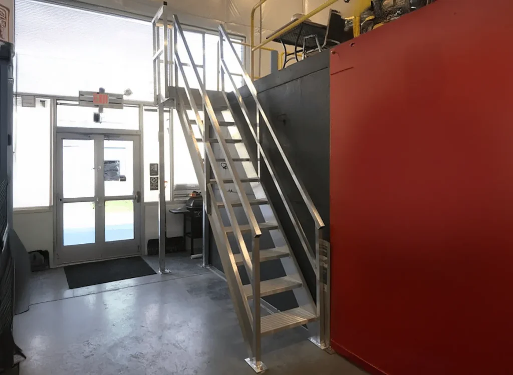 Interior Office Mezzanine Stair Installation