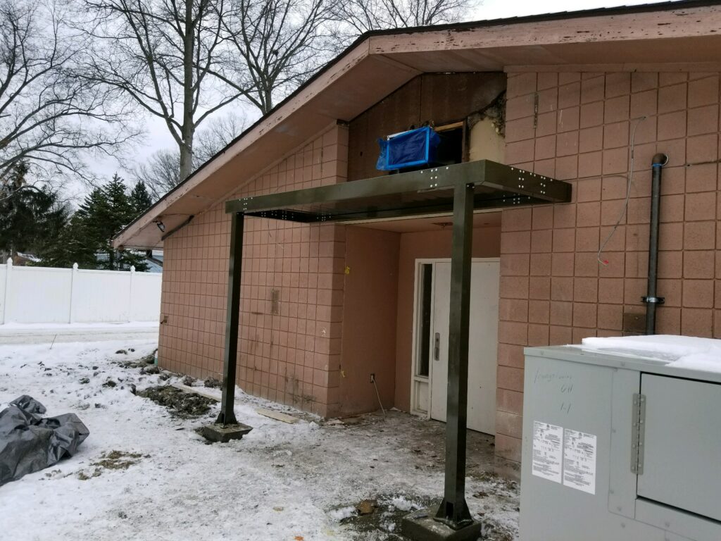 Entry Canopy Installation for