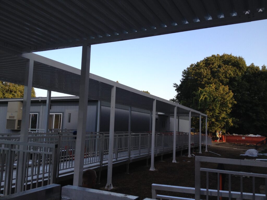 Walkway Canopy and Walkway Platform Installation for ModSpace