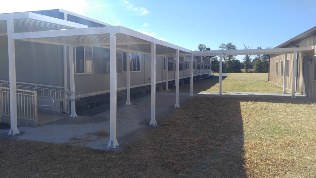 Covered Walkway Installation for Mobilease