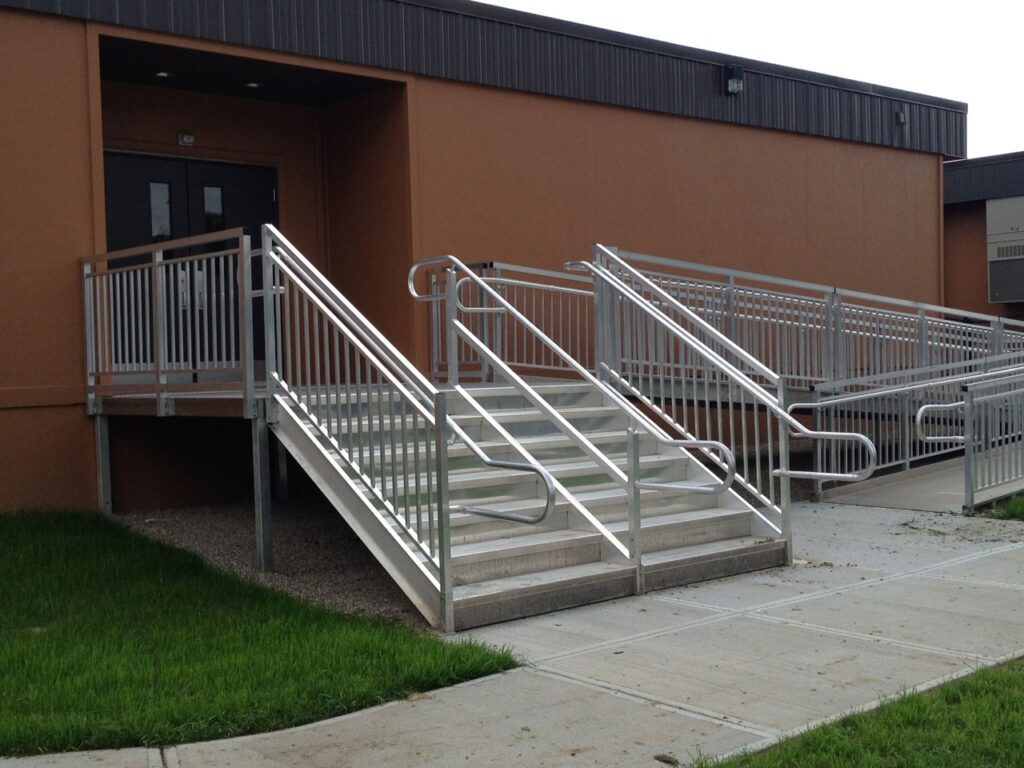 Entry Stairs and Wheelchair Ramp Installation for Cleveland Public Schools