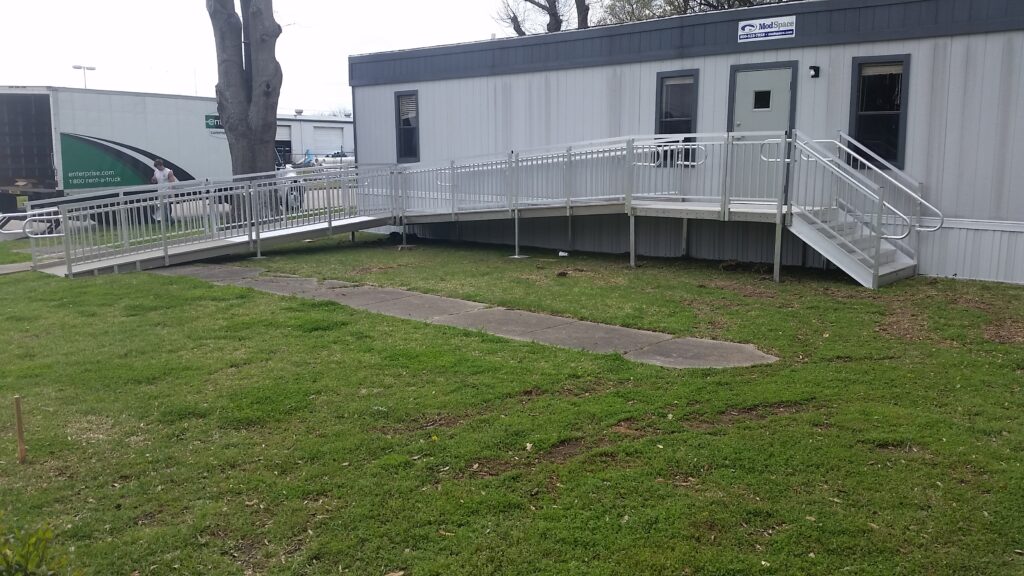 Wheelchair Ramp and Stairs Installation for ModSpace