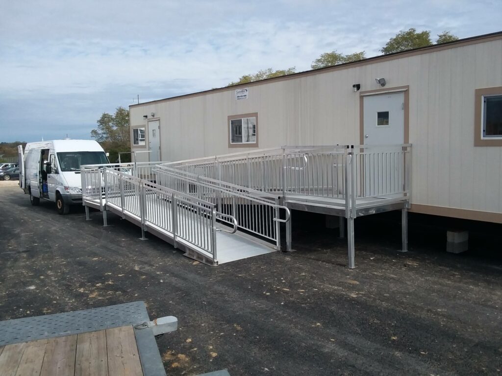 Wheelchair Ramp Installation for Satellite Shelters
