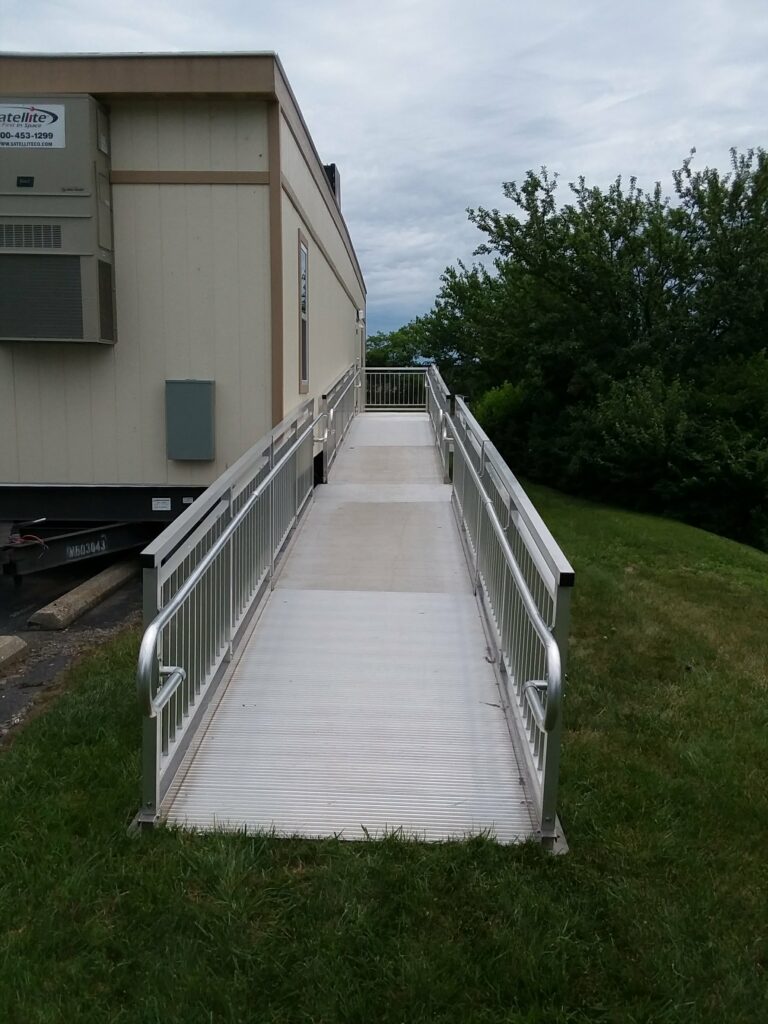 Wheelchair Ramp Installation for Satellite Shelters