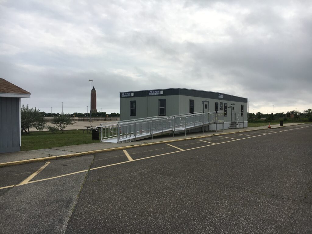Wheelchair Ramp and Entry Stairs Installation for ModSpace