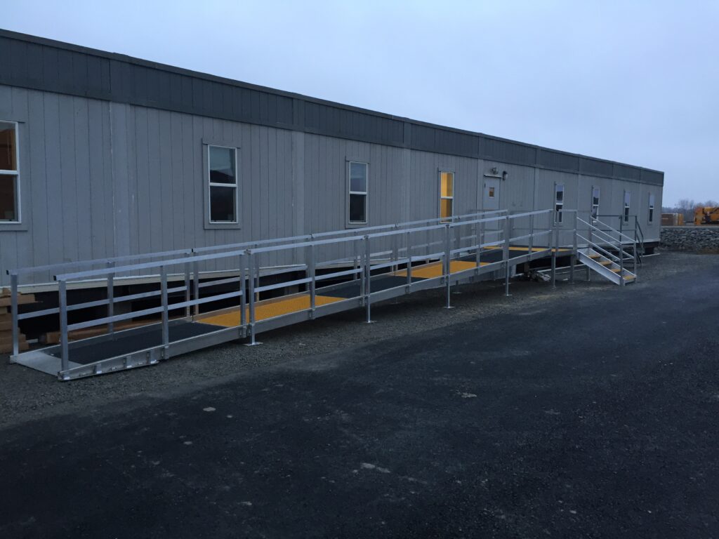 Wheelchair Ramp and Entry Stairs for ModSpace