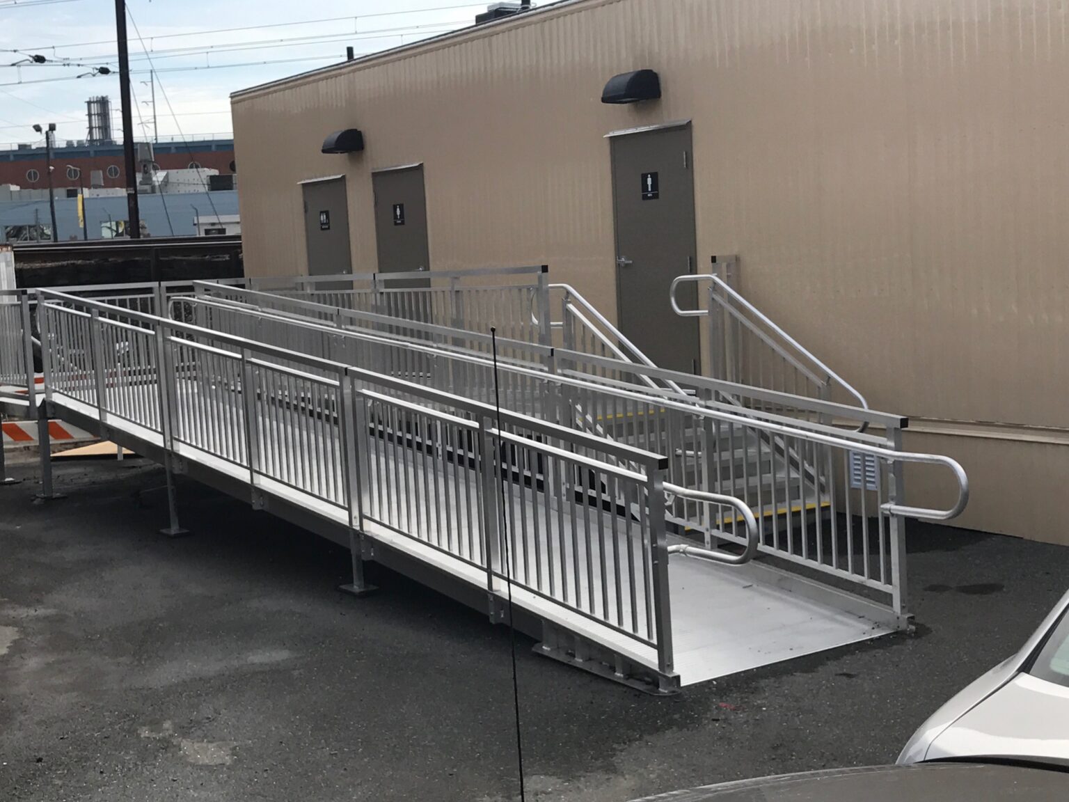 Wheelchair Ramp and Entry Stairs Upside Innovations Installation