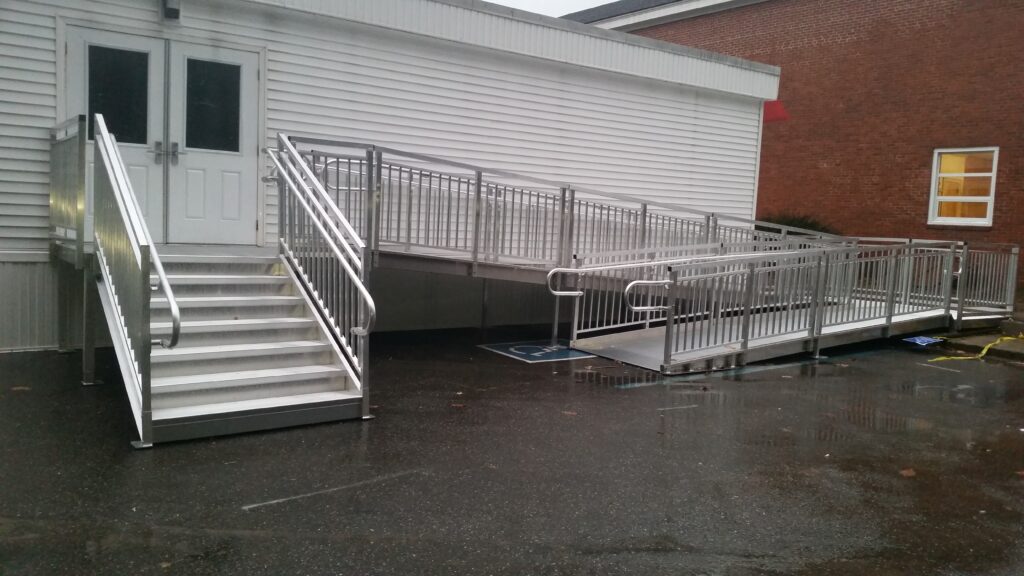 Wheelchair Ramp and Entry Stairs Installation for VANDGUARD MODULAR