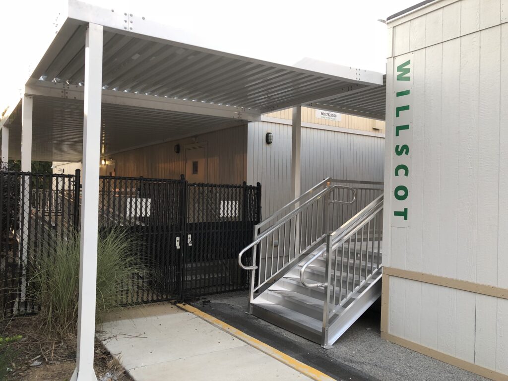 APEX Stairs and Canopy Shelter Installation for Williams Scotsman, Allentown, PA