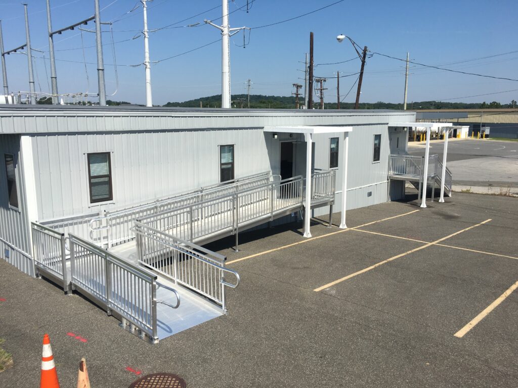 Entry Stairs, Canopy and Wheelchair Ramp Installation for Pepco