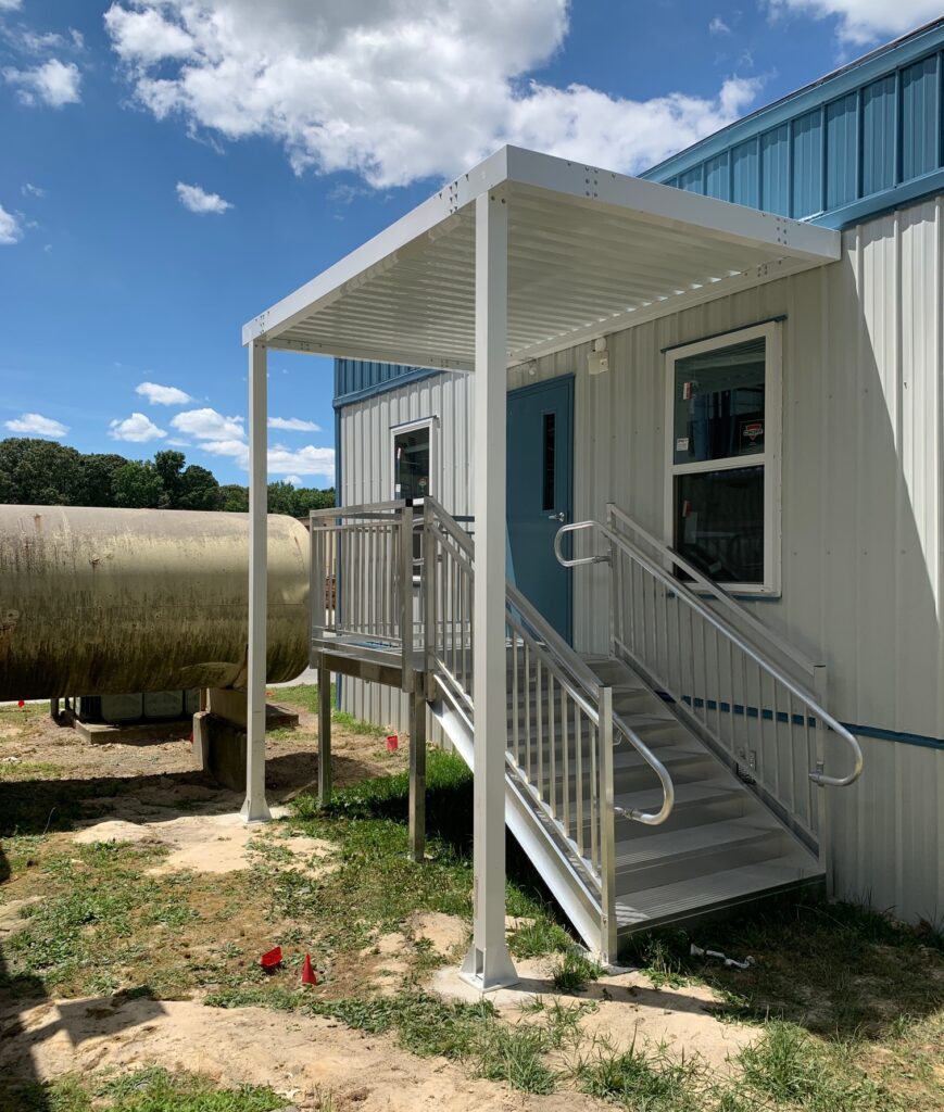 Entry Stairs and Canopy Installation for Williams Scotsman, Salisbury, MD