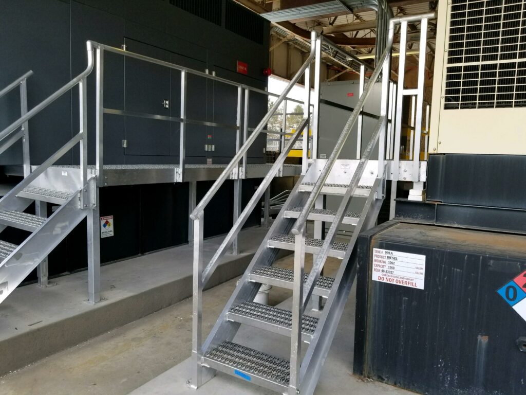 Generator Access Stairs Installation for Delran Builders