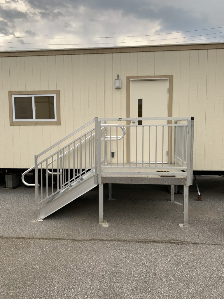 Entry Stairs Installation for Satellite Shelters