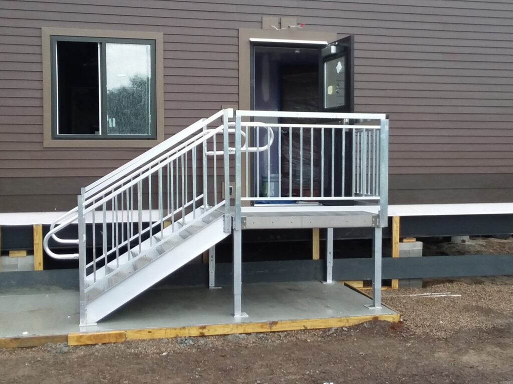 Entry Stairs Installation for Burns Elementary School