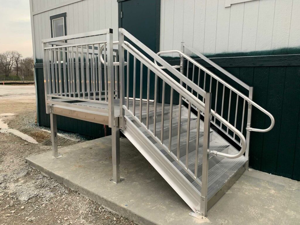 Entry Stairs Installation for Modular Management Group, St. Louis, MO