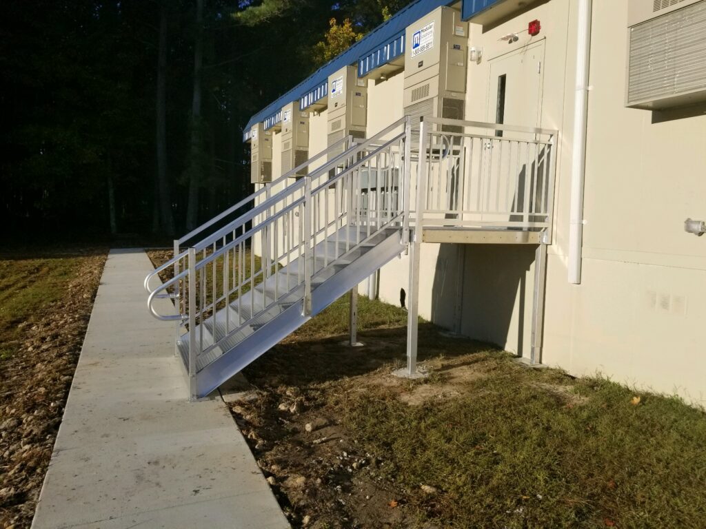 Entry Stairs Installation for Modular Solutions, Jarratt, VA