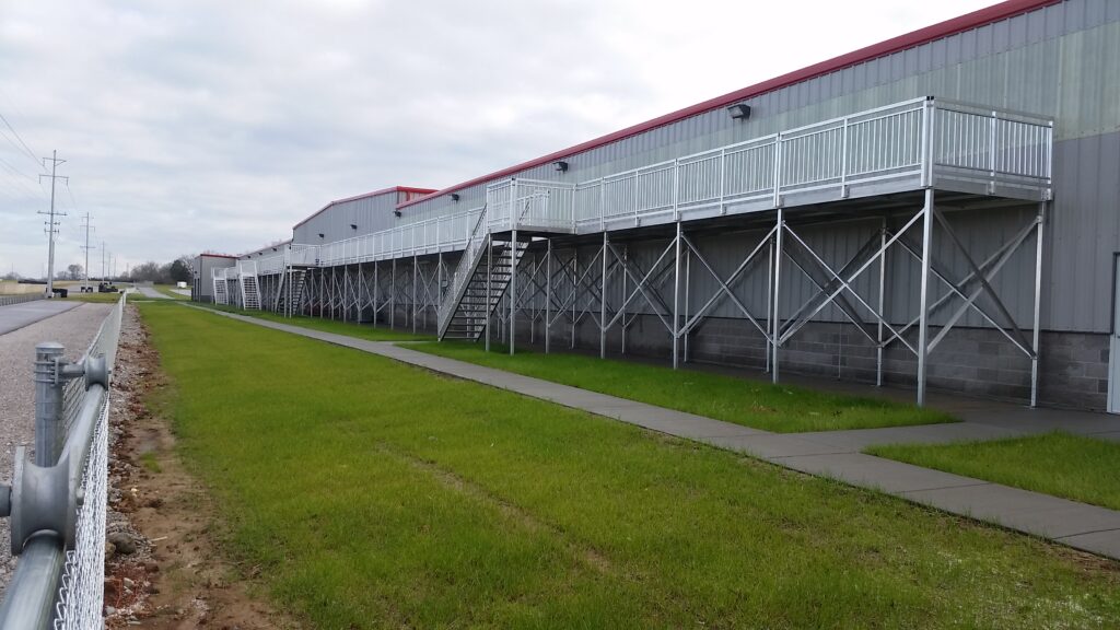 Stairs and Walkway Platform Installation for Corvette Track