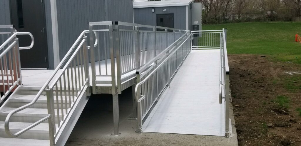 Wheelchair Ramp and Stairs Whitehead Elementary School