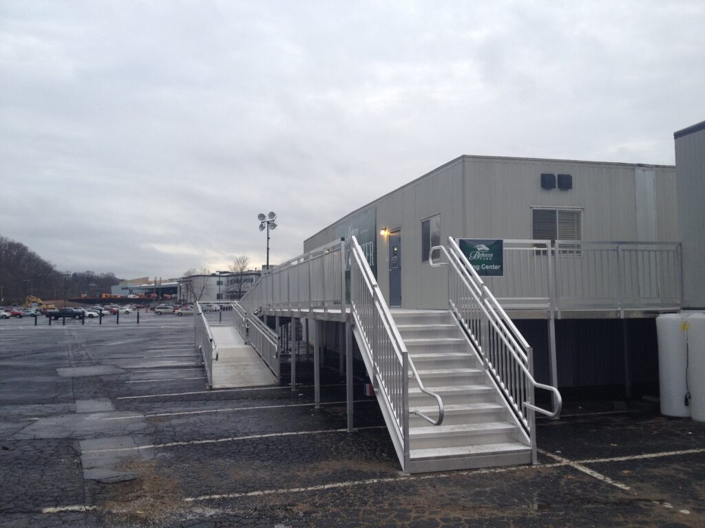Stairs and Wheelchair Ramp Installation for River Downs Hiring Offices