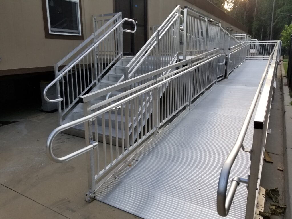 Wheelchair Ramp and Stairs Installation for Modular Genius