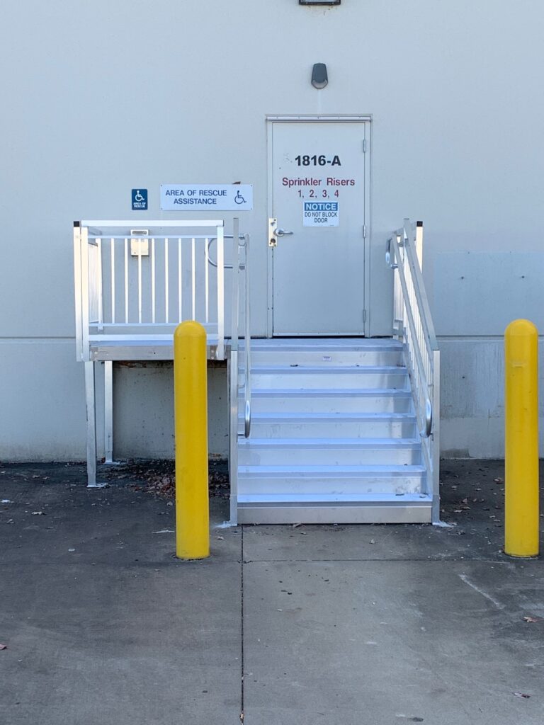 Area of Rescue Stairs Installation for Ranger Construction