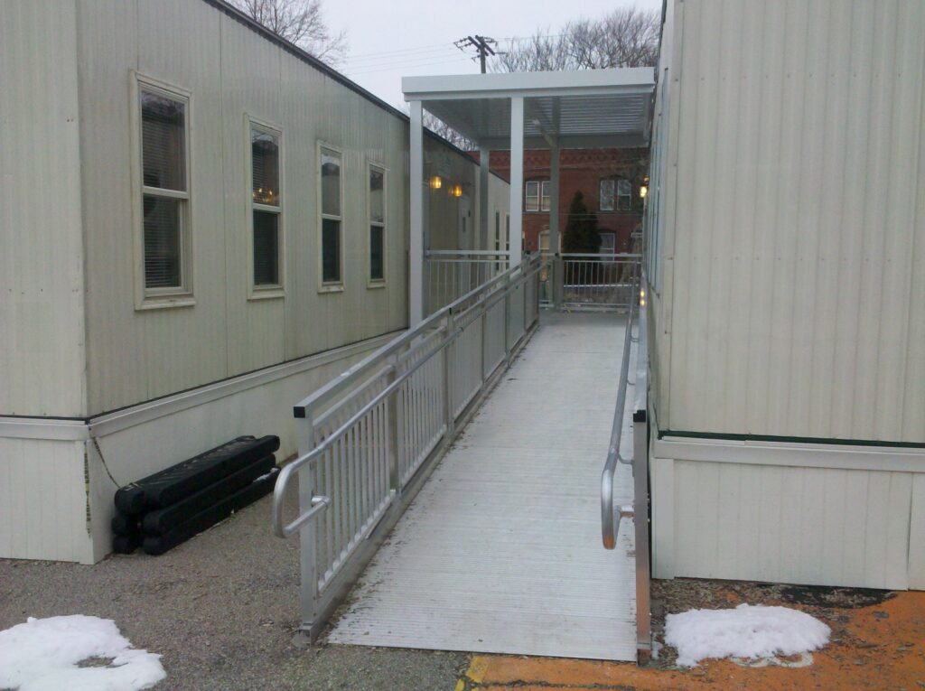 Upside Ramp & Entry Canopy Installation for Williams Scotsman, Pittsburg, WS