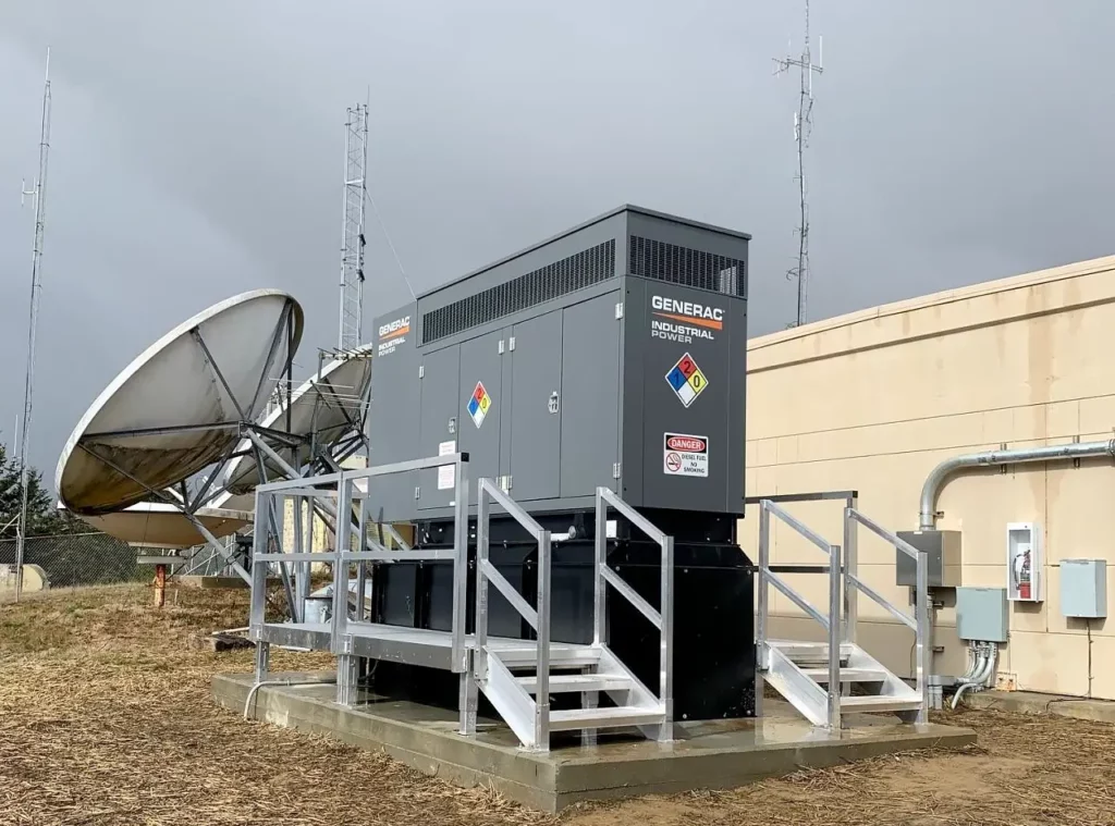 Generator access stair at Fort Bragg