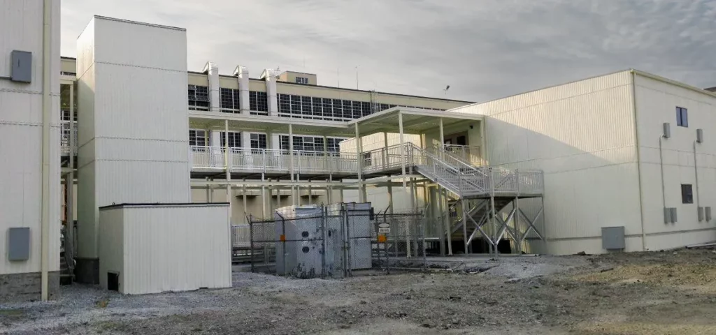 Norfolk Naval Shipyard stair, platform walkway and canopy