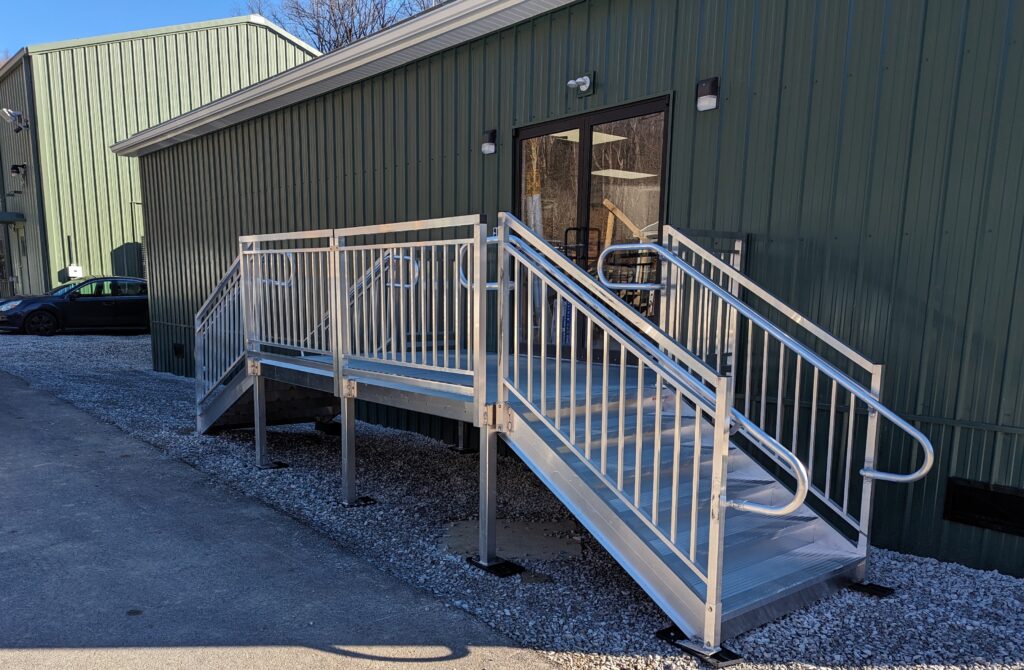ADA Stairs for Modular Office Building in Elkview, WV