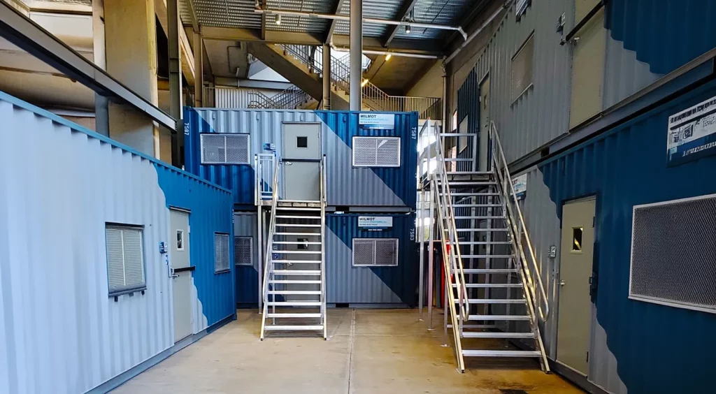 Ravens Stadium Shipping Container Stair Installation