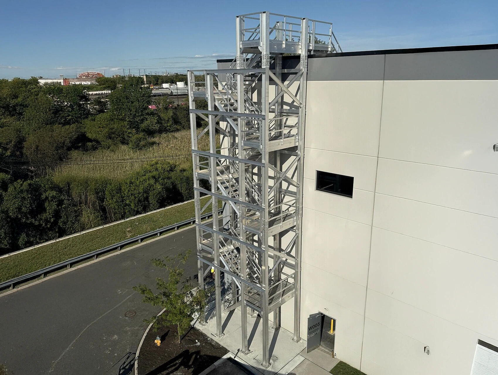 rooftop access stair tower